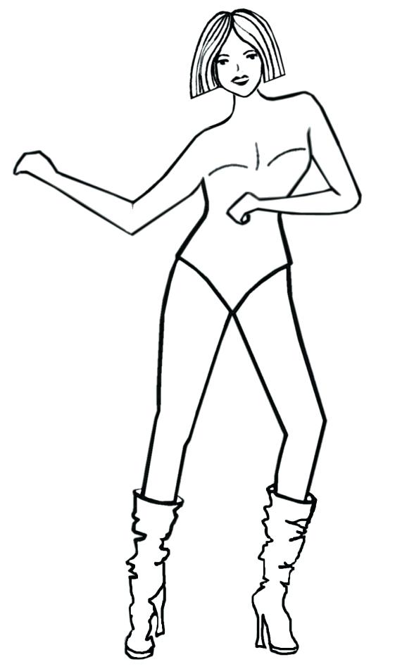 561x950 Woman Body Figure Fashion Template D I Y Your Own Sketchbook
