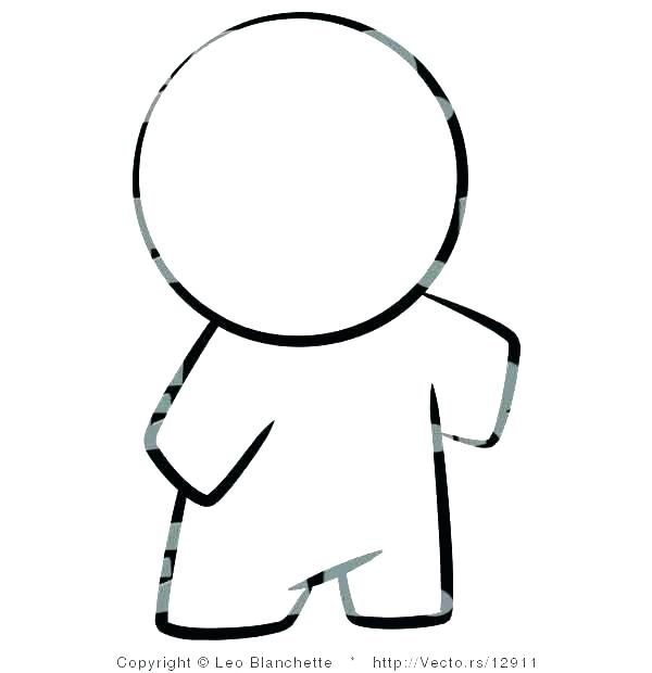 600x620 Sample Human Body Outline Facts For Kids Child Template In French