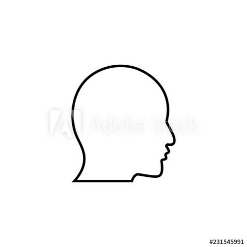500x500 user linear icon human head thin line illustration profile