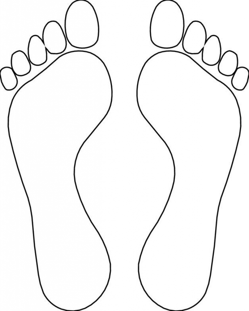 818x1024 Feet Outline Foot Outline Drawing