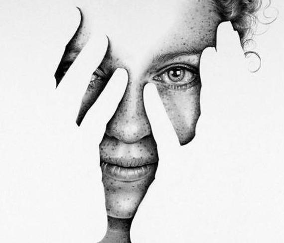 570x488 Pencil Drawing Portrait Fine Art Print Signed