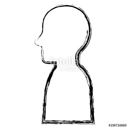 500x500 Human Profile With Brain Stock Image And Royalty Free Vector