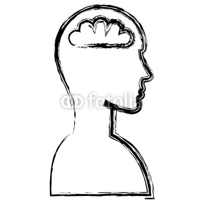 400x400 Human Profile With Brain Vector Illustration Design Buy Photos
