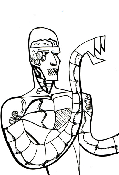 400x589 Monster Month Robot Monster With A Human Brain And Claws