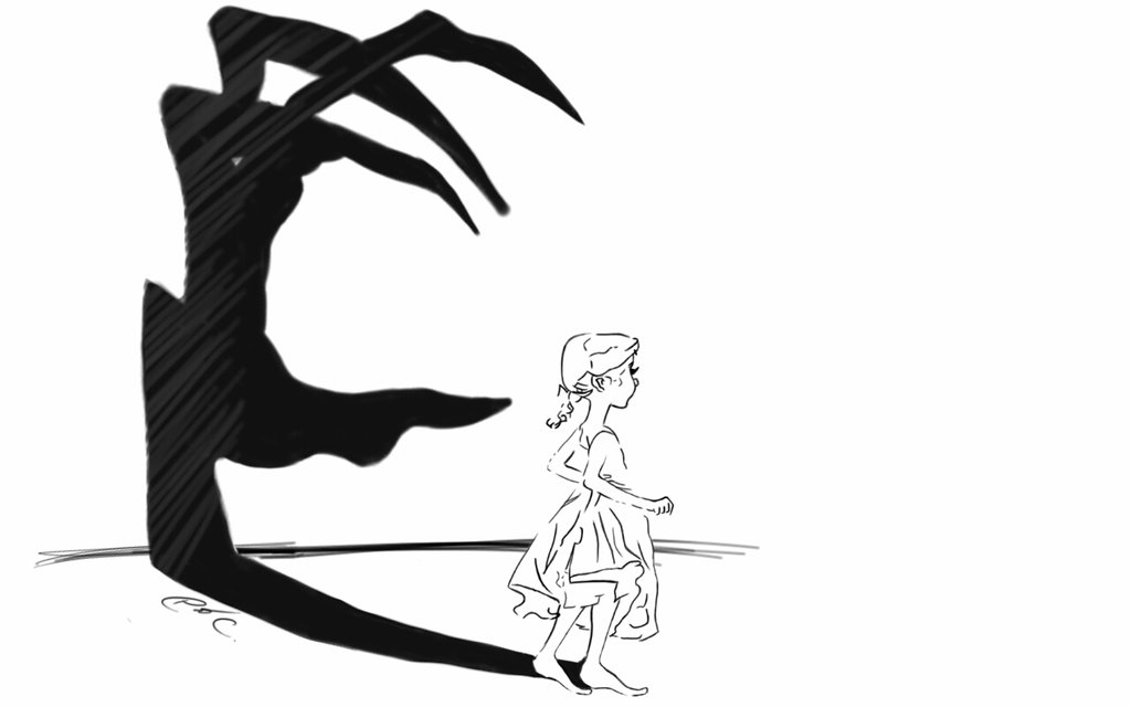 1024x640 Shadow Drawing Person For Free Download