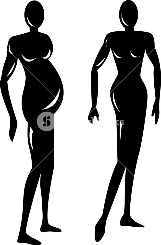 657x1000 Female Stick Drawing Silhouette Royalty Free Stock Image