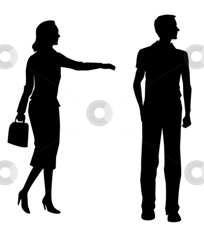 400x450 Human Silhouette Stock Photo