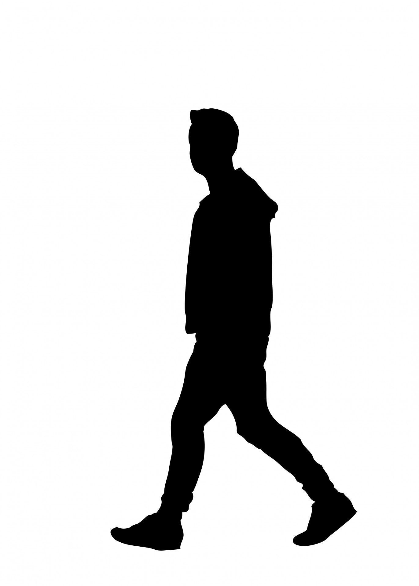 1371x1920 Vector In Walking Silhouette, Silhouette