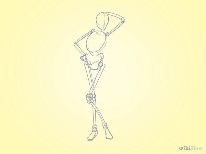 670x503 Ways To Draw A Human Skeleton