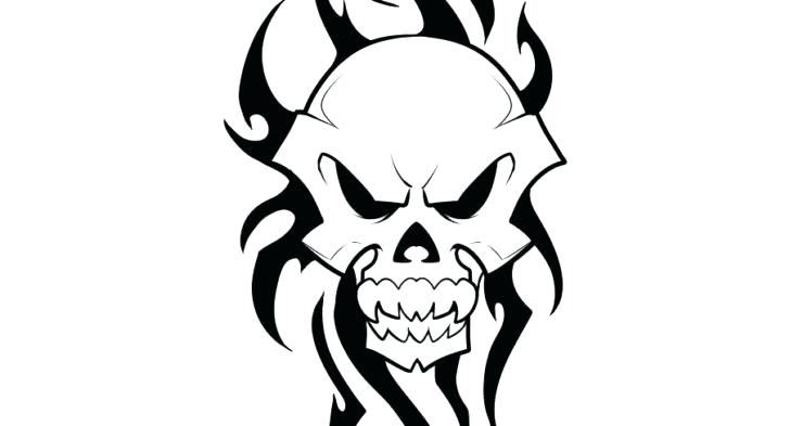 728x393 Easy To Draw Skulls Easy Draw Skulls
