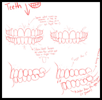 200x196 How To Draw Teeth Mouths And The Human Face Drawing Tutorials