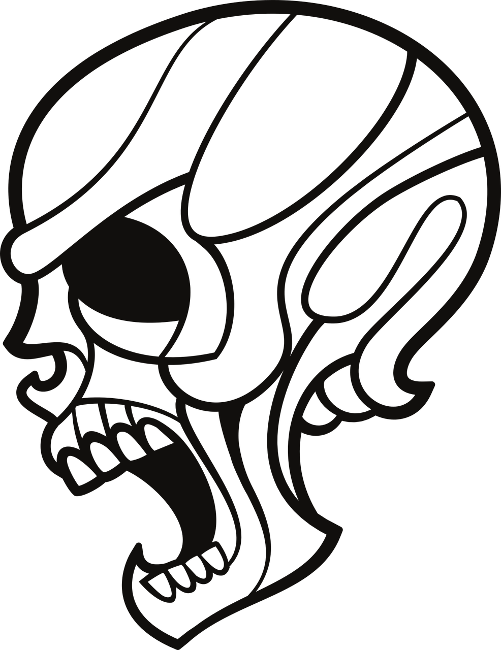 human-skull-line-drawing-free-download-on-clipartmag