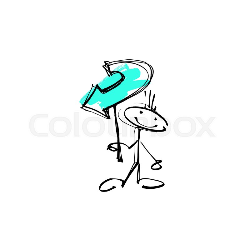 800x800 Hand Drawing Sketch Human Smile Stick Stock Vector Colourbox