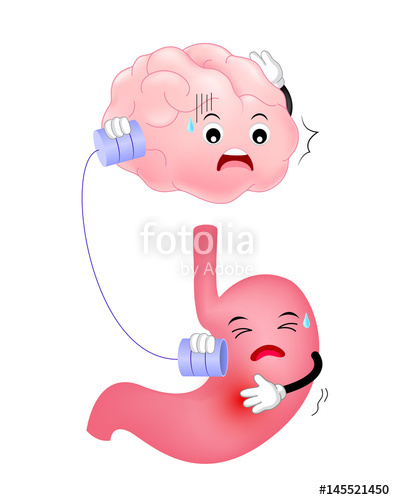 395x500 Human Stomach Talk To Brain Characters