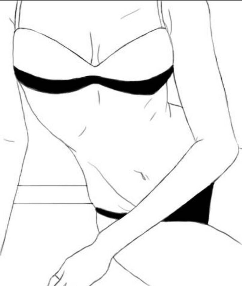 794x938 Female Torso In Bathing Suit Anatomy Print Etsy