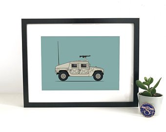 340x270 hummer illustration etsy