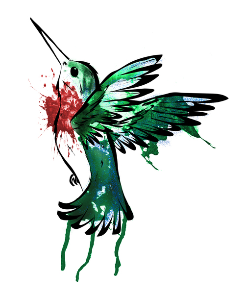 500x600 Hummingbird Drawing Shared