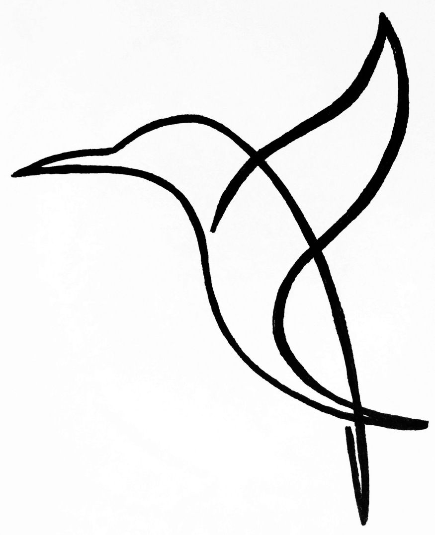875x1077 One Line Hummingbird Tattoos Bird Line Drawing, Continuous