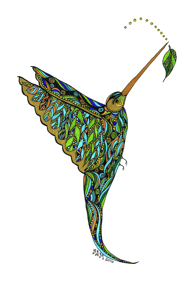 621x900 Hummingbird Drawing