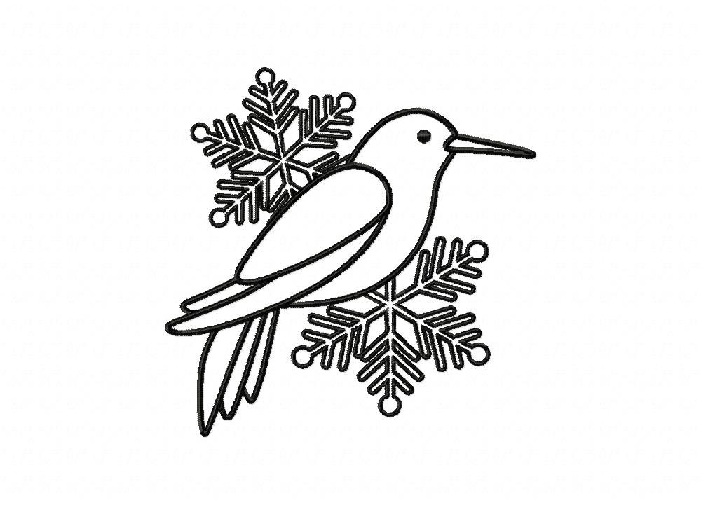 1000x721 Hummingbird Outline