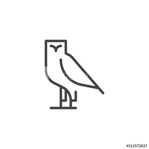 500x500 Simple Bird Outline