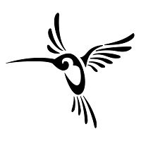 200x200 Simple Hummingbird Outline Body Art Hummingbird Tattoo, Art