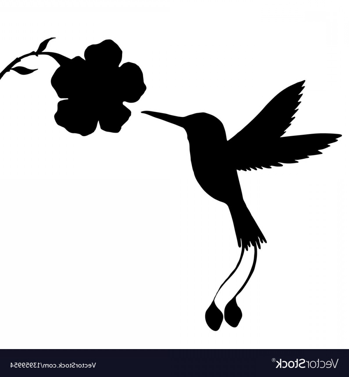 1200x1296 Hummingbird And Flower Silhouettes Vector Soidergi