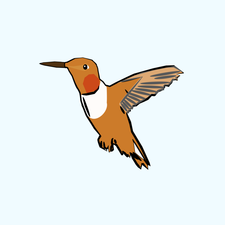 750x750 hummingbird line art drawing pixel art cartoon cc0
