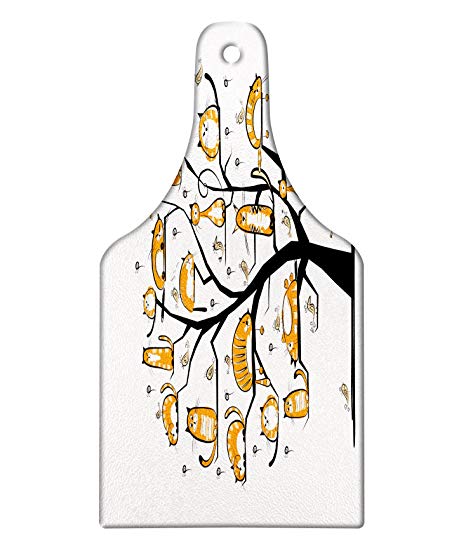 466x558 Lunarable Cat Lover Cutting Board, Cat Family Tree