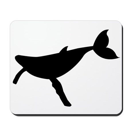 460x460 Humpback Whale Silhouette Drawing Mouse Pads