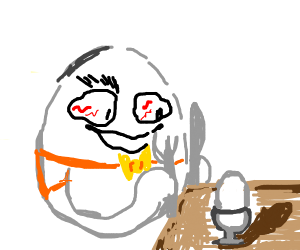 300x250 Humpty Dumpty Eating An Egg