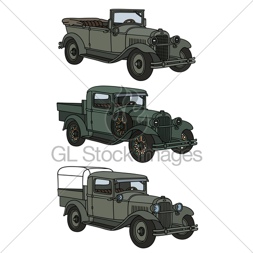 500x500 Vintage Military Vehicles Gl Stock Images