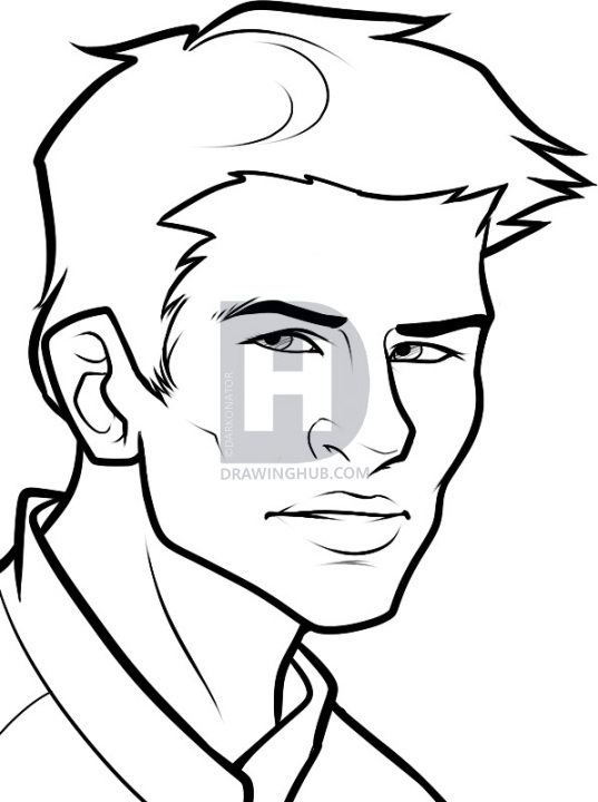 537x720 How To Draw Gale Hawthorne, Hunger Games, Step