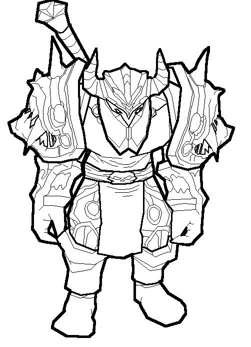 502x693 Orc Hunter Line Drawing