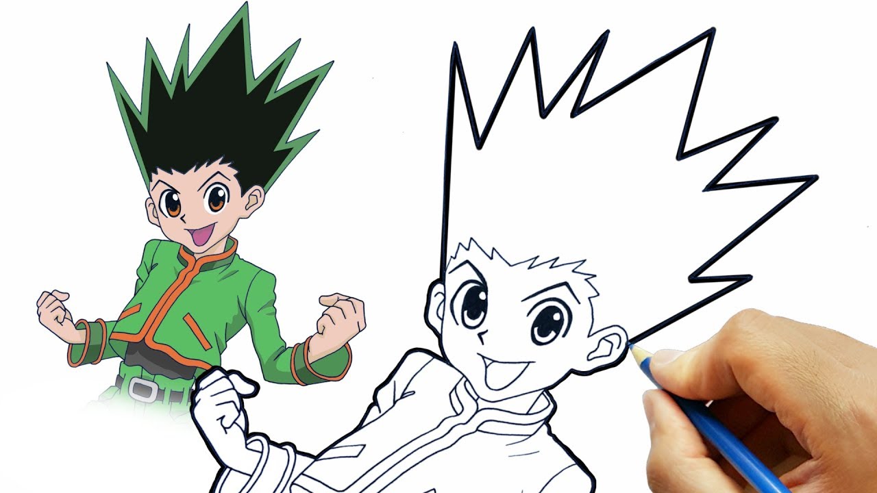 1280x720 Drawing Gon Hunter X