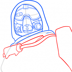 302x301 Drawing Printout How To Draw A Hunter From Destiny