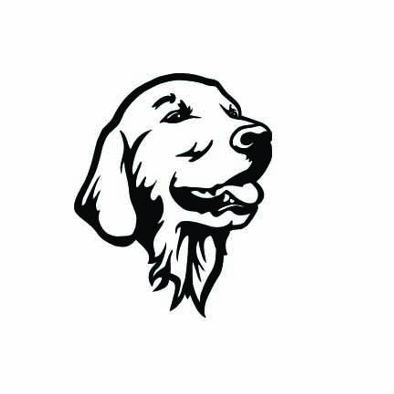 794x794 Golden Retriever Dog Vinyl Decal Pets Dogs Decal Hunting Etsy