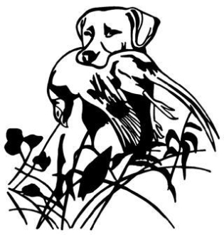 315x330 Hunting Dog With Bird Decal Sticker