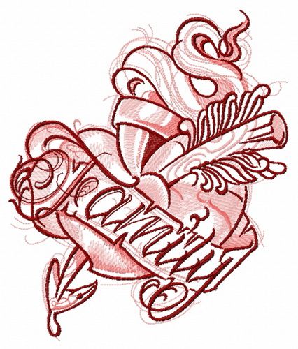 426x500 Family Embroidery Design Romantic And Love Embroidery Designs