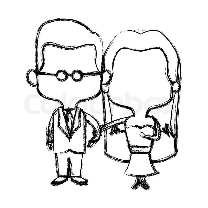 800x800 Cute Couple Husband Wife In Wedding Stock Vector Colourbox