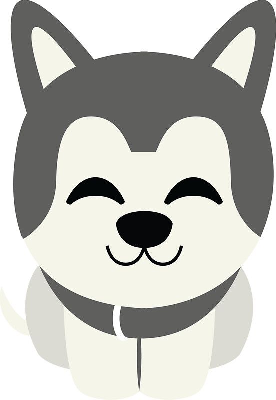 553x800 Siberian Husky Emoji Delighted Cheerful Look Sticker
