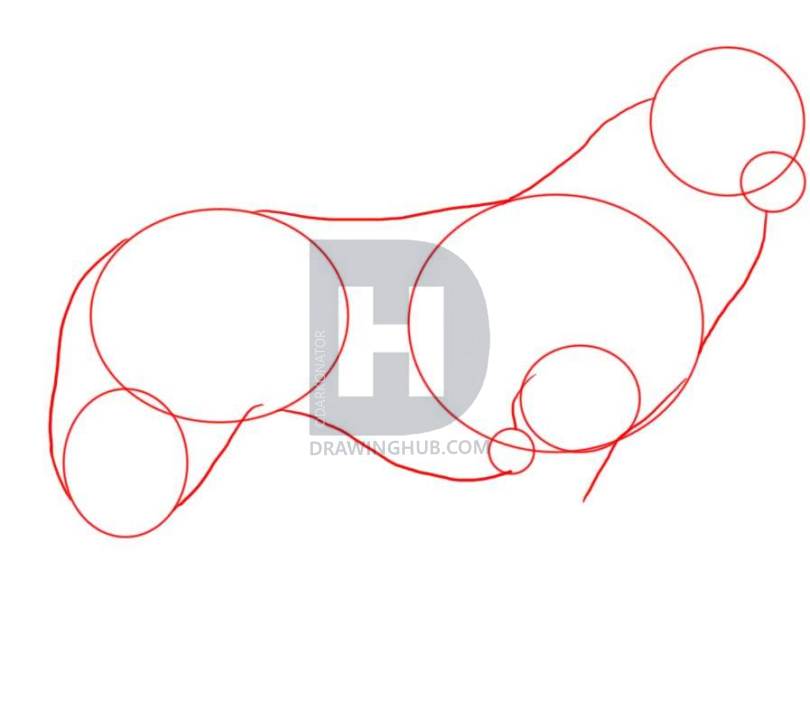 810x720 How To Draw A Husky, Step