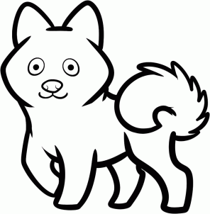 296x302 How To Draw How To Draw A Husky For Kids