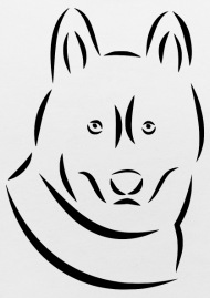 190x269 Husky Drawing Black Baby Bib Spreadshirt