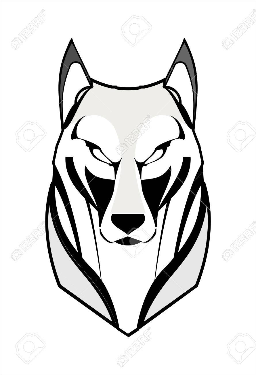 890x1300 Husky Face Clipart