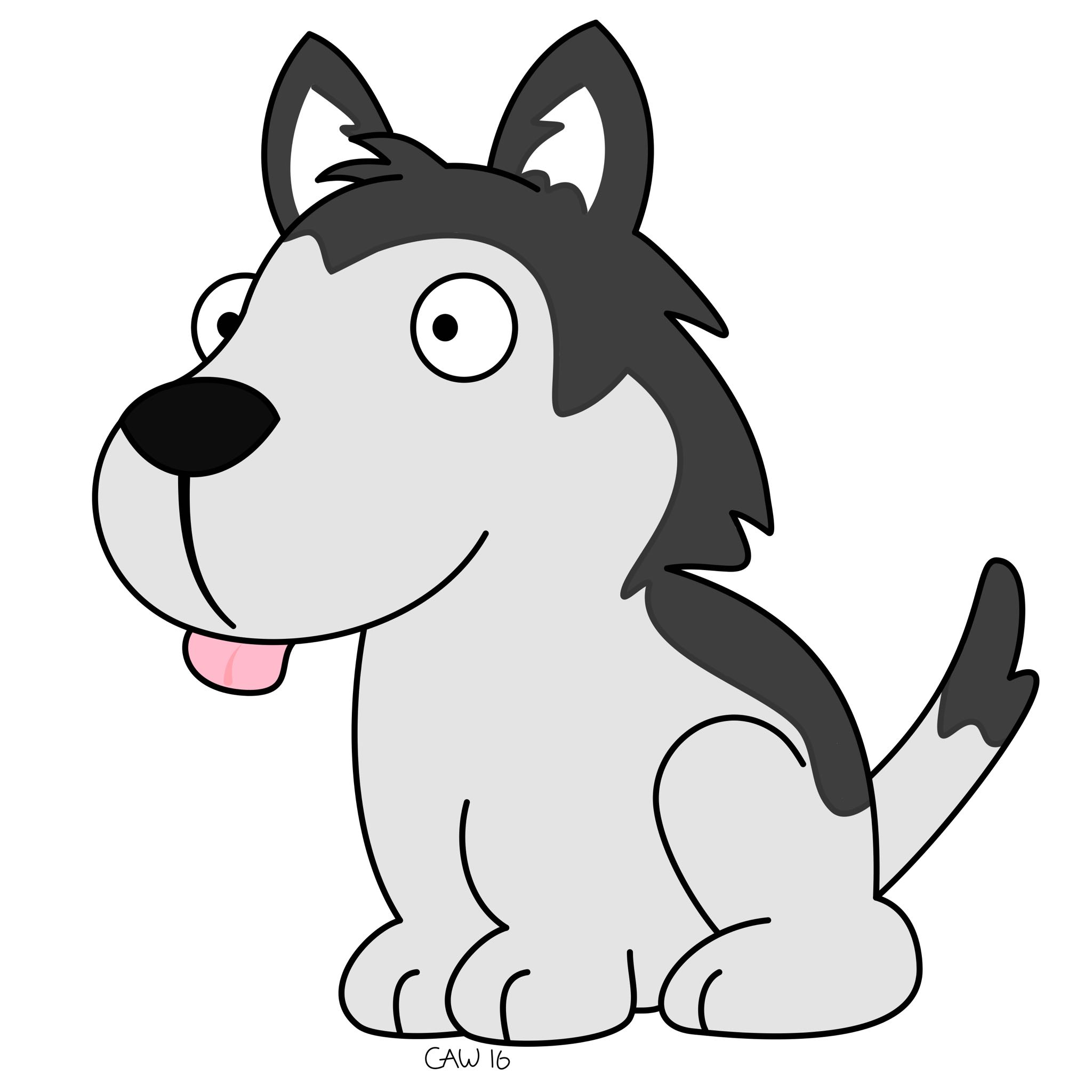 2048x2048 Husky Drawing Fluffy For Free Download