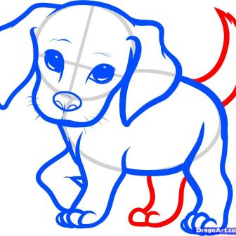 336x336 Puppy Dog Pals Easy Drawing Cute Cartoon Husky Beagle Lab I