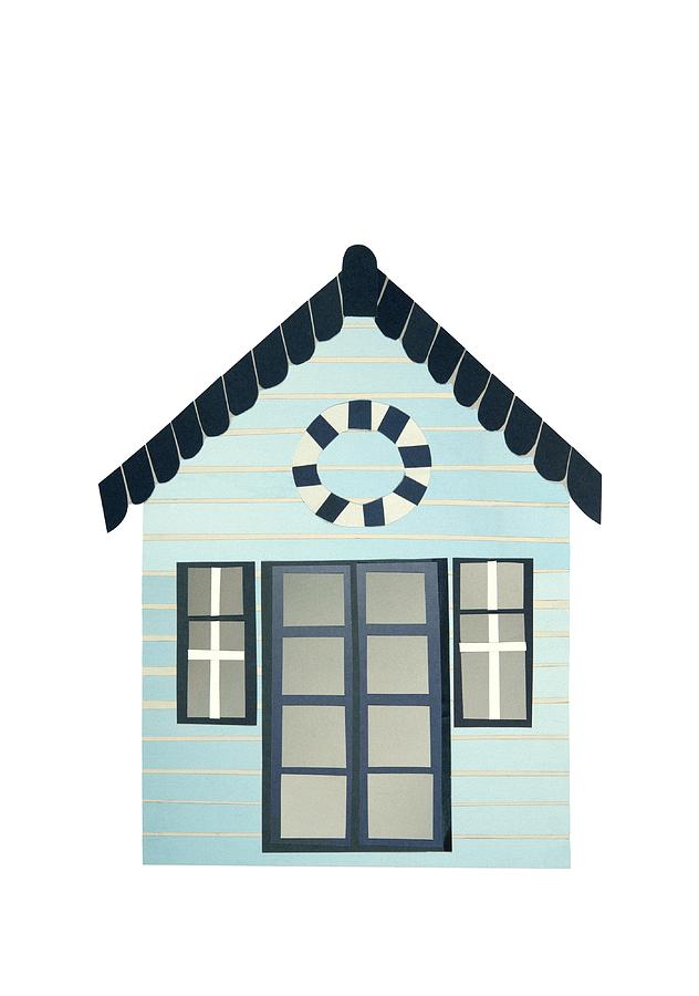 632x900 Beach Hut Drawing