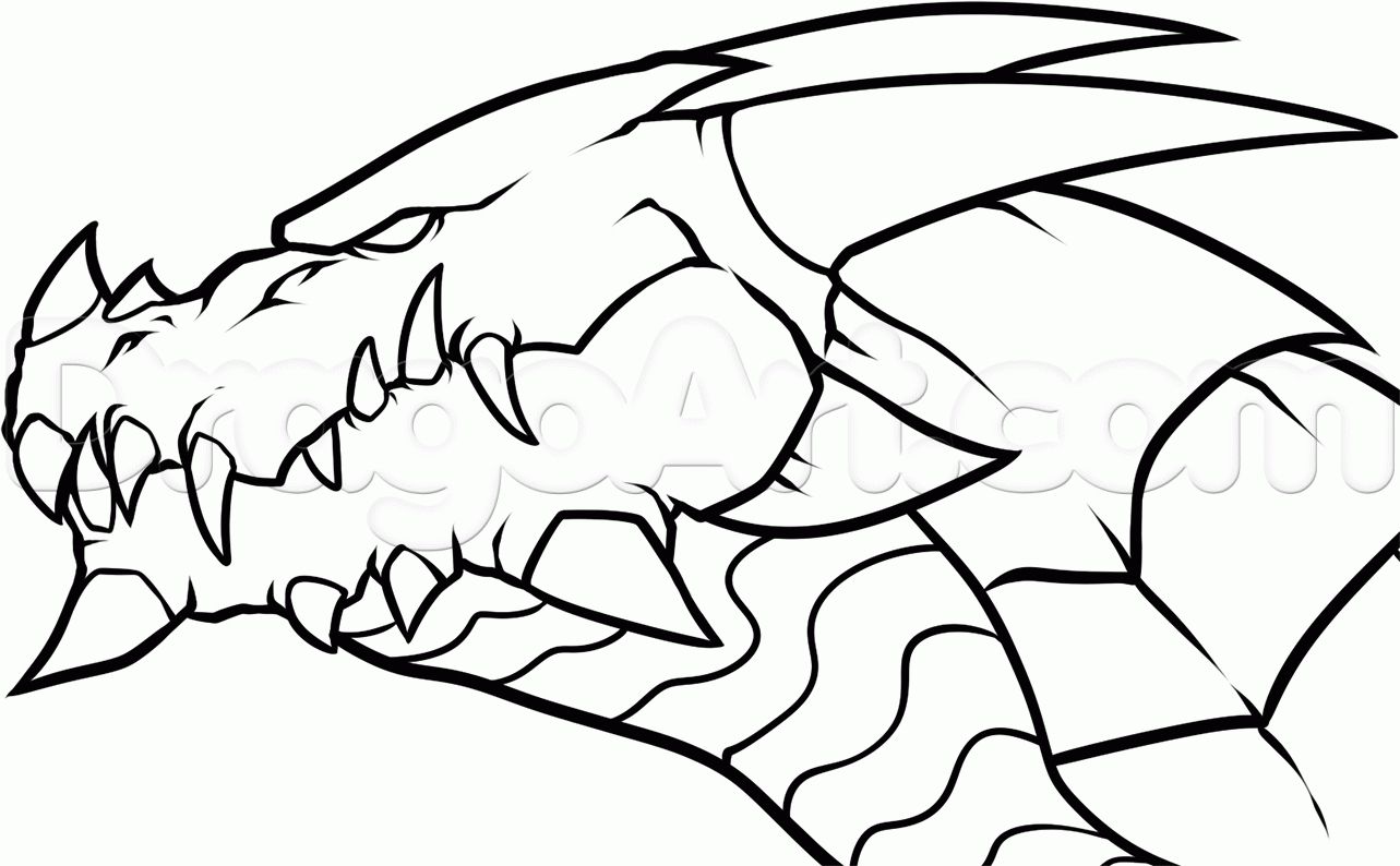 1283x794 Simple Dragons To Draw How To Draw A Dragon Breathing Fire Easy