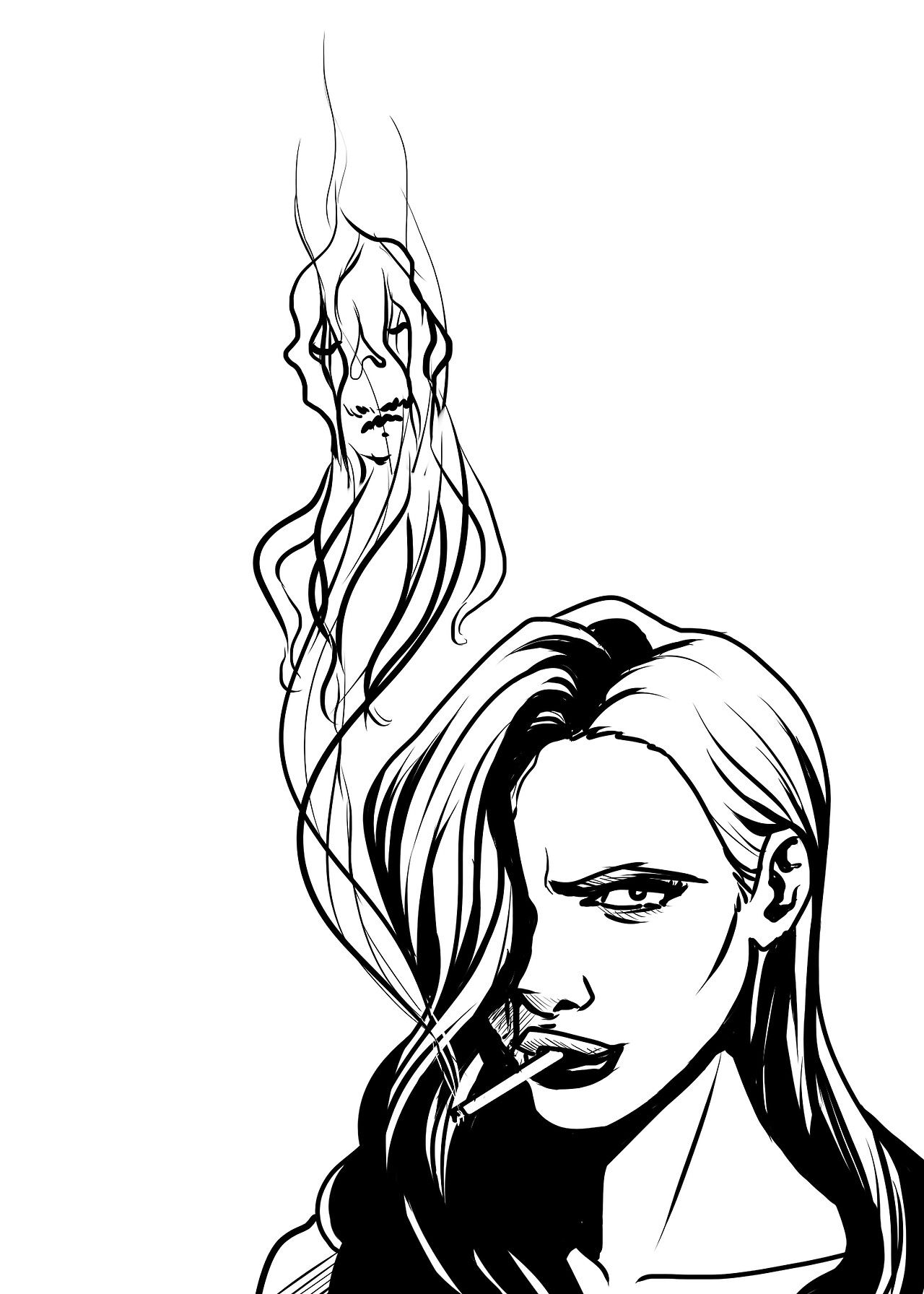 1280x1792 ophelia sarkissian, aka madame hydra, smoking inspired